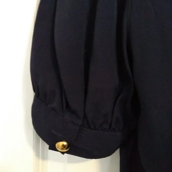 🔥Host Pick🔥 Vintage Parisian style navy blouse - Picture 6 of 9